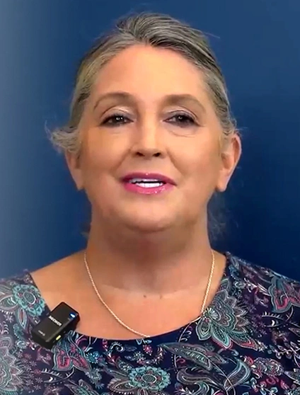 Liz sharing her patient testimonial at Sumner Dental Group in Gallatin, TN.