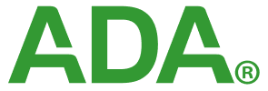 American Dental Association (ADA) logo.